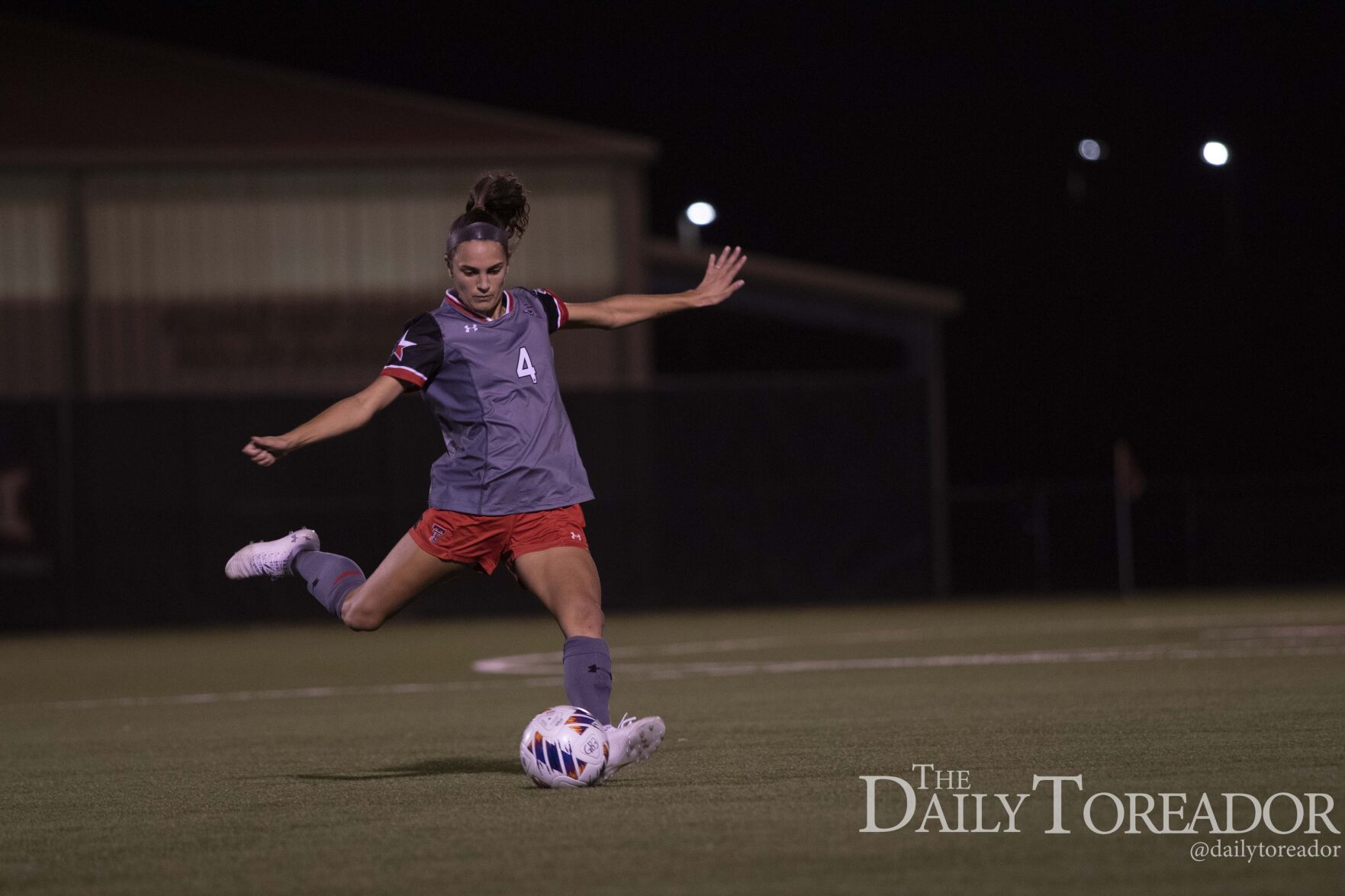 Teeter kicking ball back into play